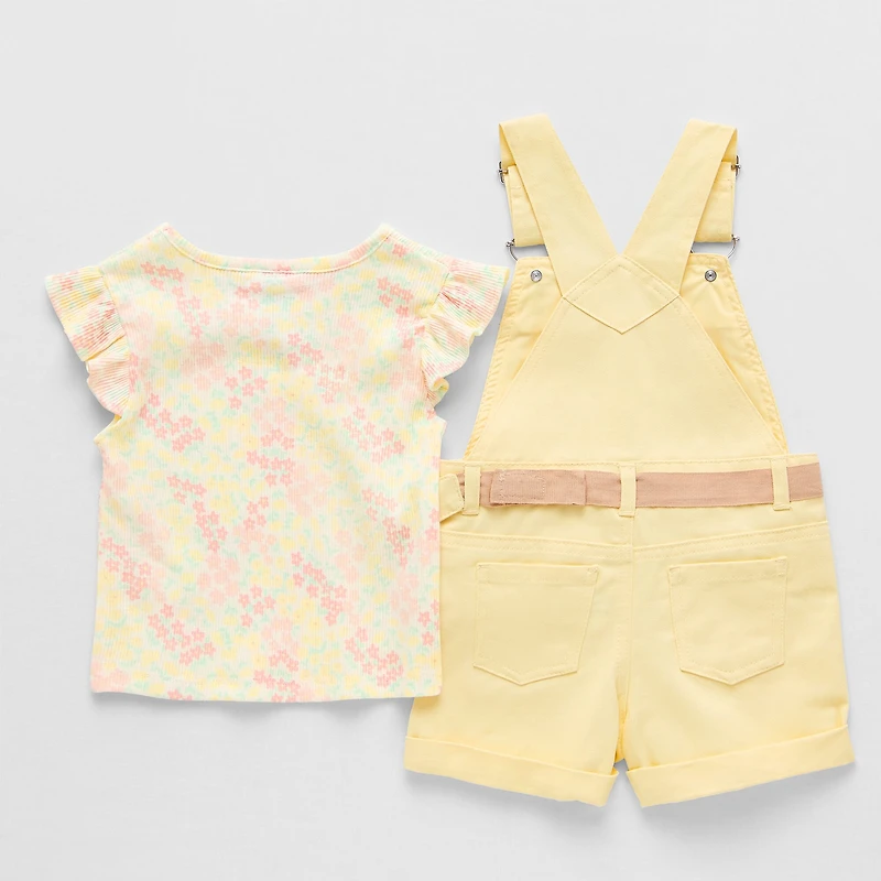 Little Lass Toddler Girls 2-pc. Shortall Set