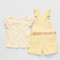 Little Lass Toddler Girls 2-pc. Shortall Set