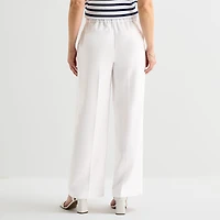Liz Claiborne Charlotte Womens Wide Leg Mid Rise Trouser