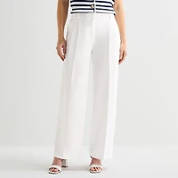 Liz Claiborne Charlotte Womens Wide Leg Mid Rise Trouser
