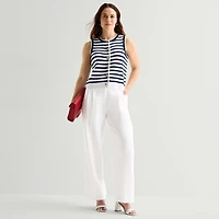 Liz Claiborne Charlotte Womens Wide Leg Mid Rise Trouser