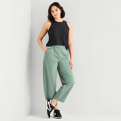 Stylus Womens Wide Leg Mid Rise Pull-On Pant