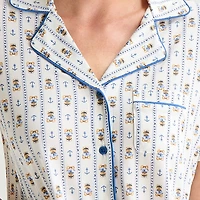 Arizona Body Womens Short Sleeve 2-pc. Juniors Pajama Set