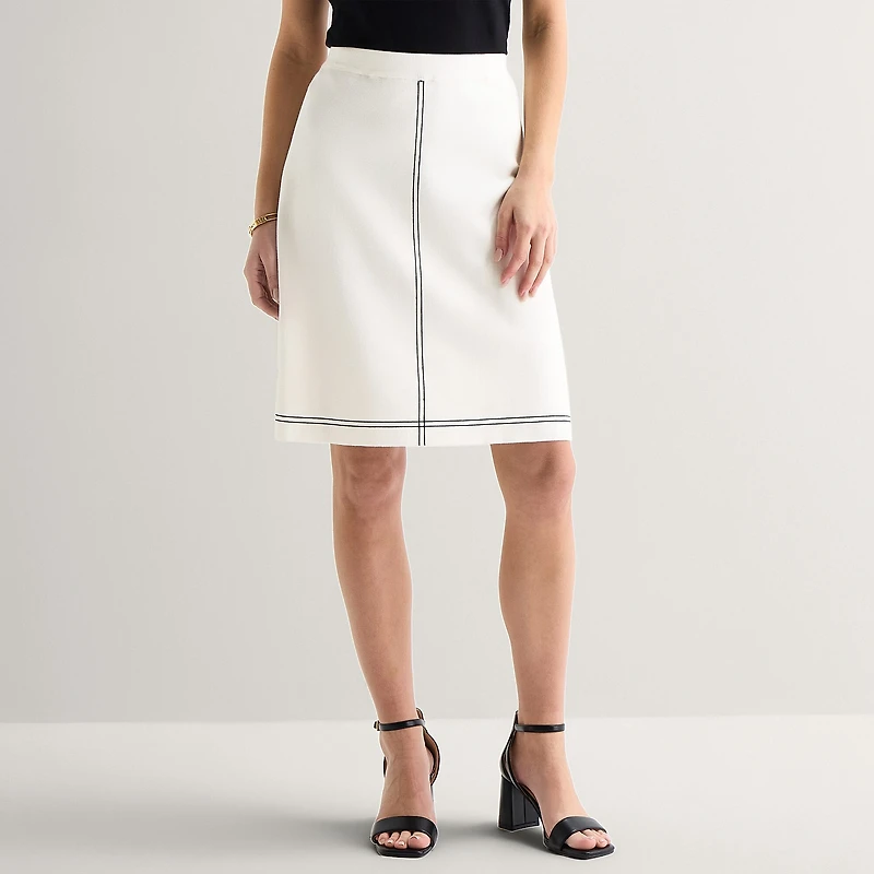 Liz Claiborne Womens Mid Rise Sweater A-Line Skirt