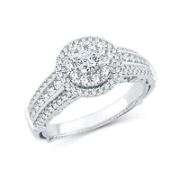 (I-J / I2-I3) Womens 1 CT. T.W. Natural Diamond 10K Gold Round Engagement Ring