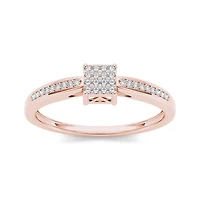1/6 CT.T.W. Natural Diamond 10K Rose Gold Engagement Ring