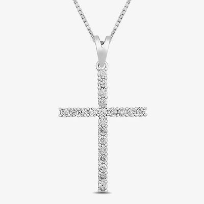 Womens 1/2 CT. T.W. Lab Grown White Diamond Sterling Silver 18 Inch Pendant Necklace