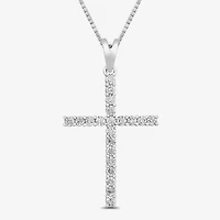 Womens 1/2 CT. T.W. Lab Grown White Diamond Sterling Silver 18 Inch Pendant Necklace