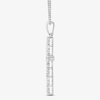 Womens 1/2 CT. T.W. Lab Grown White Diamond Sterling Silver 18 Inch Pendant Necklace