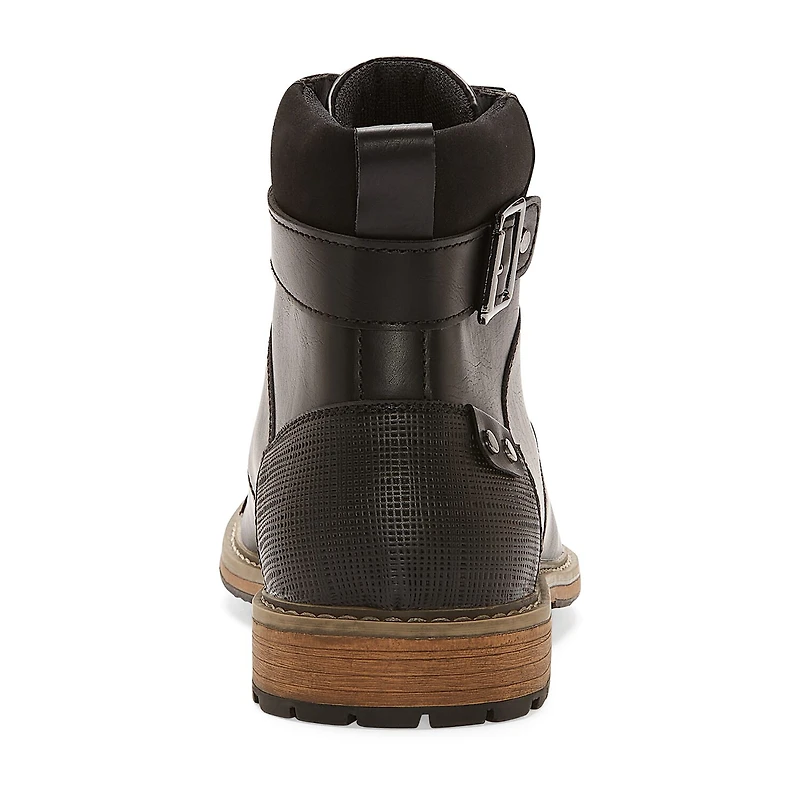 J. Ferrar Mens Slate Block Heel Lace Up Boots