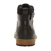J. Ferrar Mens Slate Block Heel Lace Up Boots