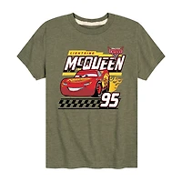 Disney Collection Little & Big Kid Boys Crew Neck Short Sleeve Regular Fit Cars Graphic T-Shirt
