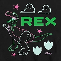 Disney Collection Little & Big Kid Boys Crew Neck Short Sleeve Regular Fit Rex Toy Story Graphic T-Shirt