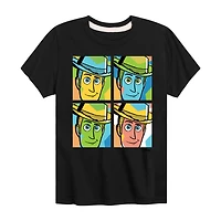 Disney Collection Little & Big Kid Boys Crew Neck Short Sleeve Regular Fit Woody Toy Story Graphic T-Shirt