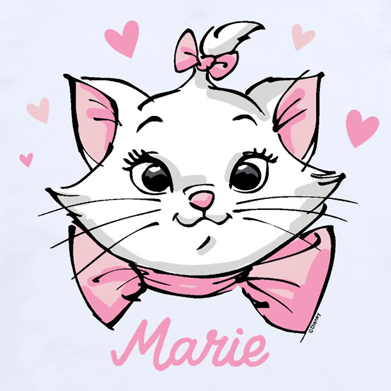 Disney Collection Little & Big Kid Girls Crew Neck Short Sleeve Regular Fit The Aristocats Graphic T-Shirt