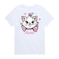 Disney Collection Little & Big Kid Girls Crew Neck Short Sleeve Regular Fit The Aristocats Graphic T-Shirt