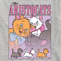Disney Collection Little & Big Kid Girls Crew Neck Short Sleeve Regular Fit The Aristocats Graphic T-Shirt