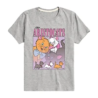 Disney Collection Little & Big Kid Girls Crew Neck Short Sleeve Regular Fit The Aristocats Graphic T-Shirt
