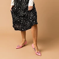 Journee Collection Lutana-Wd Womens Pointed Closed Toe Kitten Heel Pumps