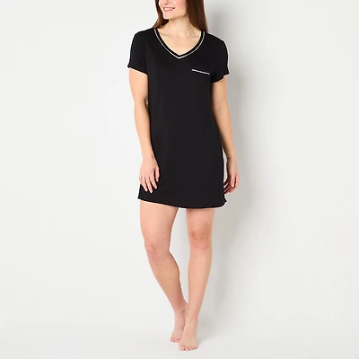 Liz Claiborne Cool and Calm Womens Short Sleeve Crew Neck Nightshirt