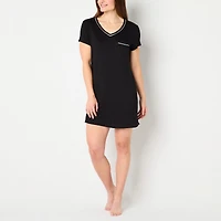 Liz Claiborne Cool and Calm Womens Short Sleeve Crew Neck Nightshirt