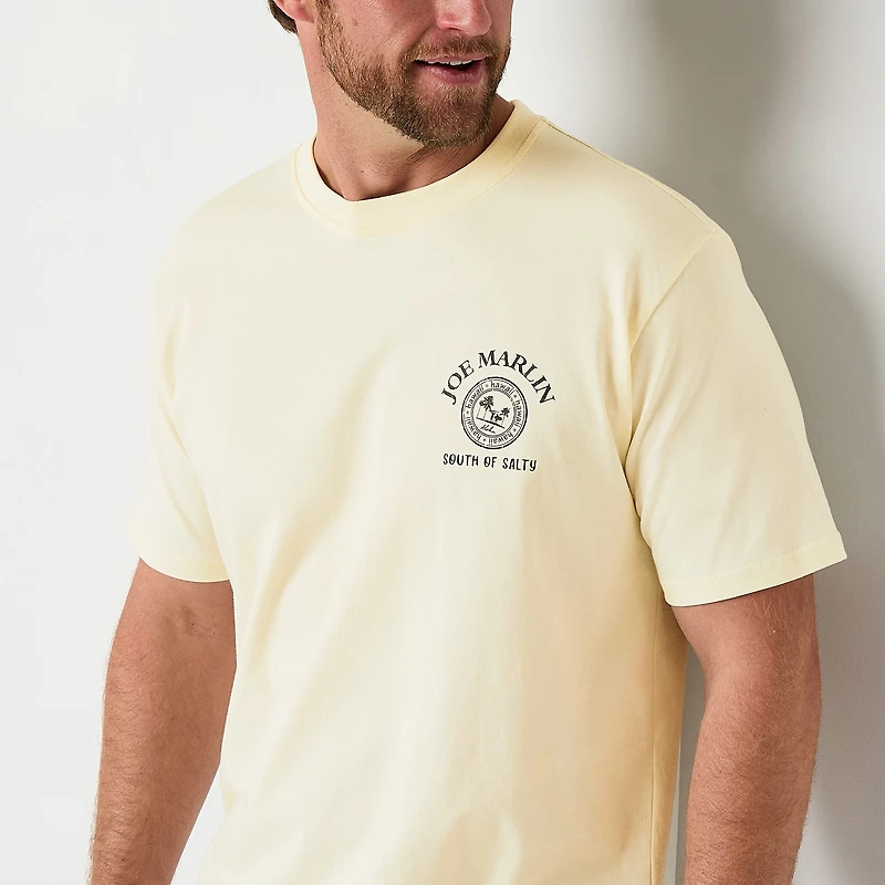 Joe Marlin Mens Crew Neck Short Sleeve Regular Fit Graphic T-Shirt