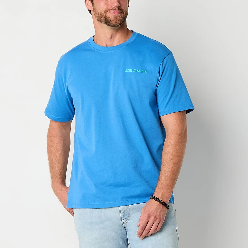 Joe Marlin Mens Crew Neck Short Sleeve Regular Fit Graphic T-Shirt