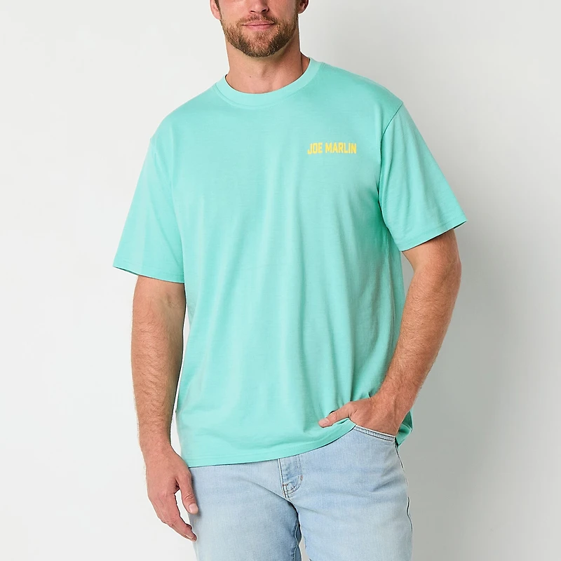 Joe Marlin Mens Crew Neck Short Sleeve Regular Fit Graphic T-Shirt