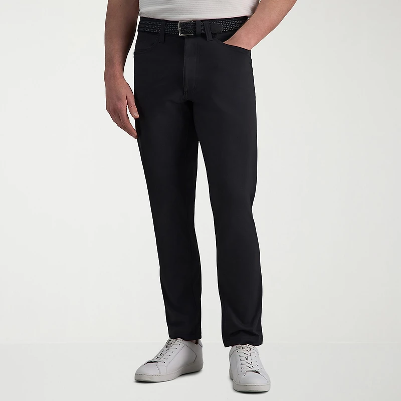 Haggar Sport Knit 5-Pocket Mens Straight Fit Flat Front Pant