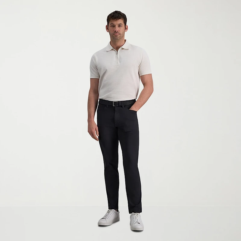 Haggar Sport Knit 5-Pocket Mens Straight Fit Flat Front Pant