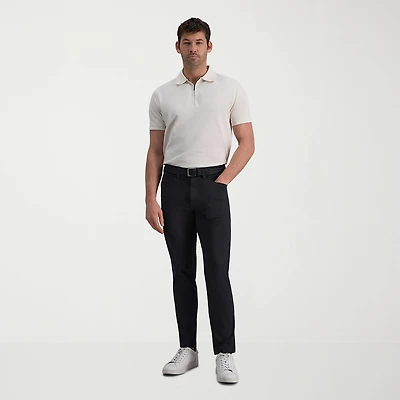 Haggar Sport Knit 5-Pocket Mens Straight Fit Flat Front Pant