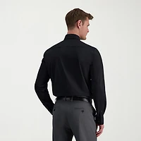 Haggar Mens Slim Fit Wrinkle Free Long Sleeve Dress Shirt