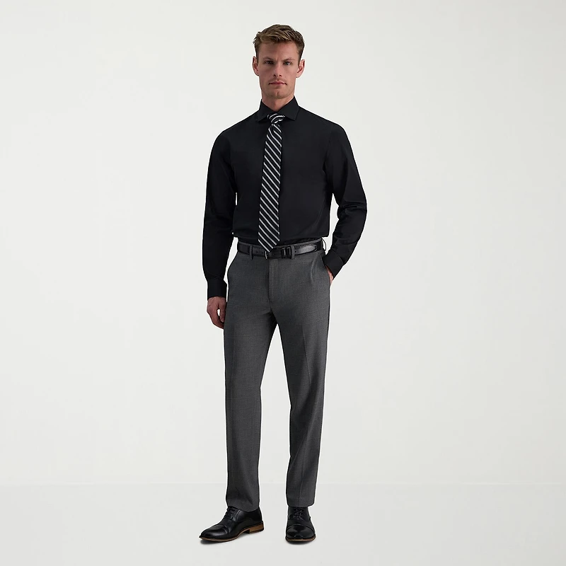Haggar Mens Slim Fit Wrinkle Free Long Sleeve Dress Shirt