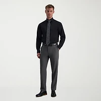 Haggar Mens Slim Fit Wrinkle Free Long Sleeve Dress Shirt