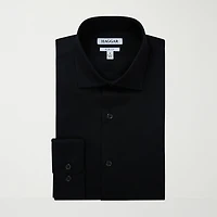 Haggar Mens Slim Fit Wrinkle Free Long Sleeve Dress Shirt