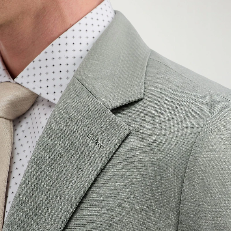 Haggar JMH Tailored Prince Of Wales Mens Plaid Modern Fit Sport Coat