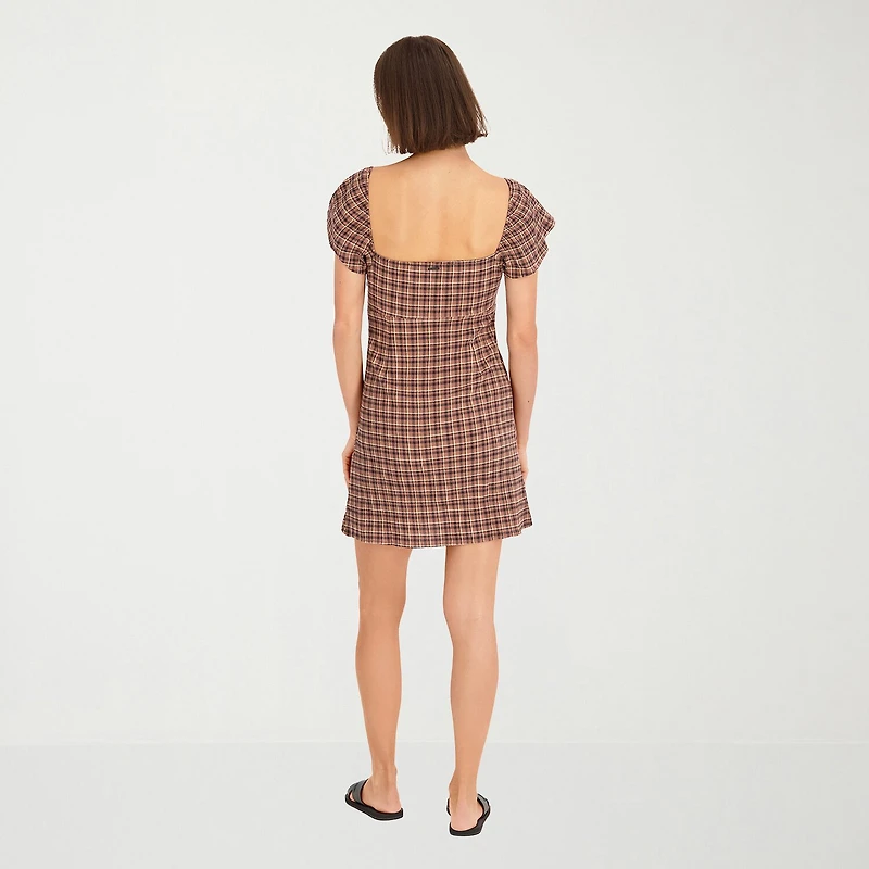 VOLCOM Womens Juniors Short Sleeve Sundress