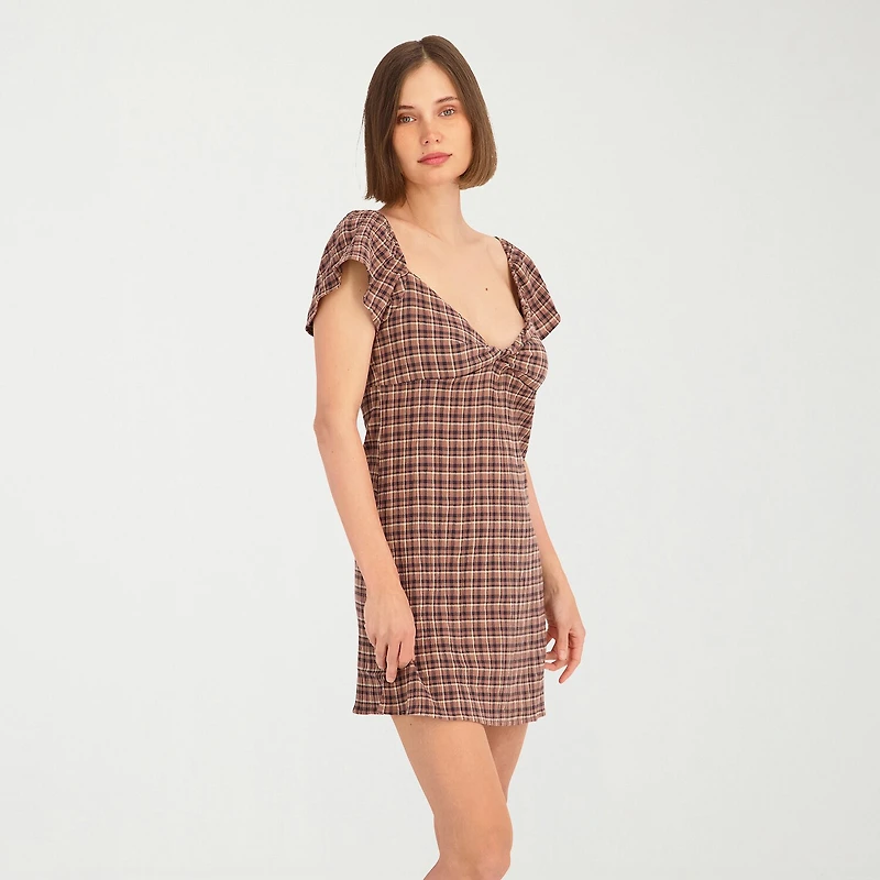 VOLCOM Womens Juniors Short Sleeve Sundress