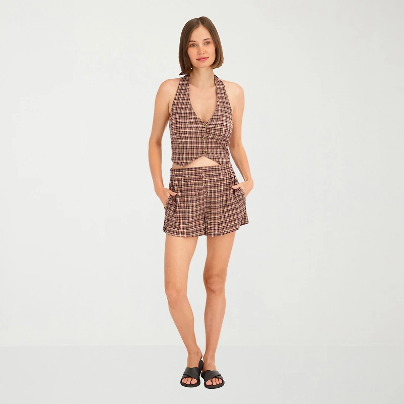 VOLCOM Womens Juniors V Neck Sleeveless Vest