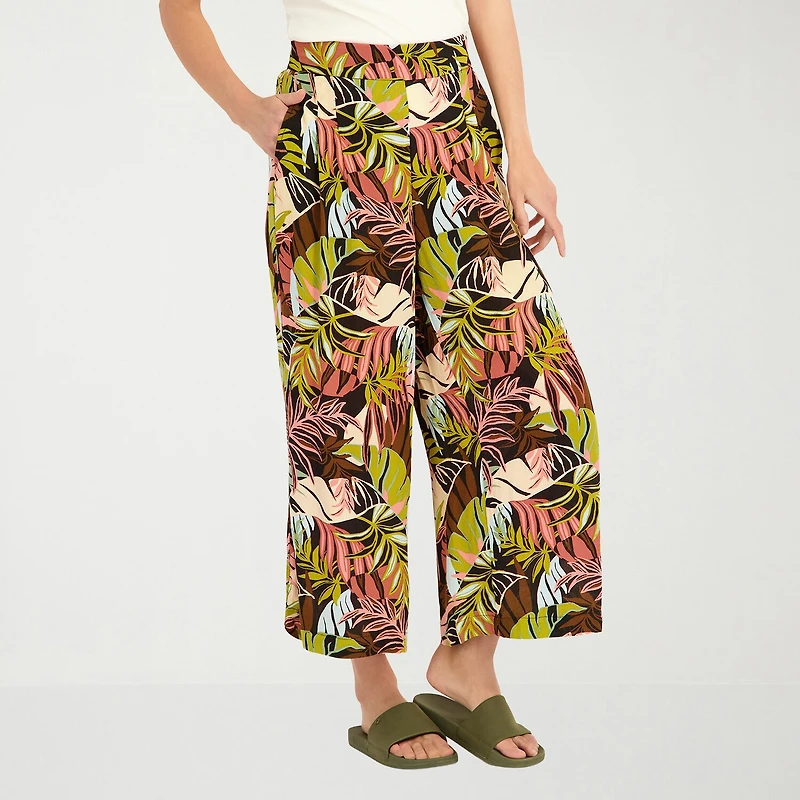 VOLCOM Womens Juniors Wide Leg Pull-On Pant