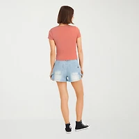 VOLCOM Womens Juniors Short Sleeve Graphic T-Shirt