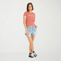 VOLCOM Womens Juniors Short Sleeve Graphic T-Shirt