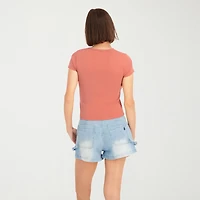 VOLCOM Womens Juniors Short Sleeve Graphic T-Shirt