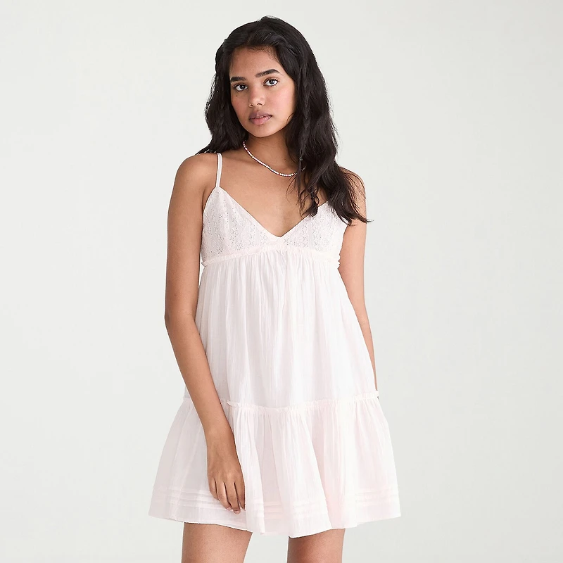 AEROPOSTALE Womens Juniors Sleeveless Spaghetti Straps Fit + Flare Dress