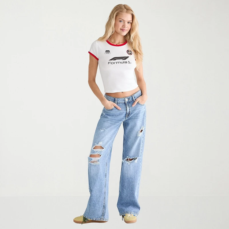 AEROPOSTALE Womens Juniors Crew Neck Short Sleeve Regular Fit Graphic T-Shirt