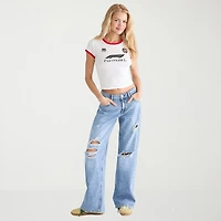 AEROPOSTALE Womens Juniors Crew Neck Short Sleeve Regular Fit Graphic T-Shirt