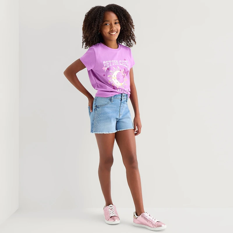 Vanilla Star Big Kid Girls High Rise Denim Short