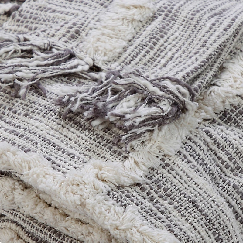 LR Home Ezra Stripe Washable Throw