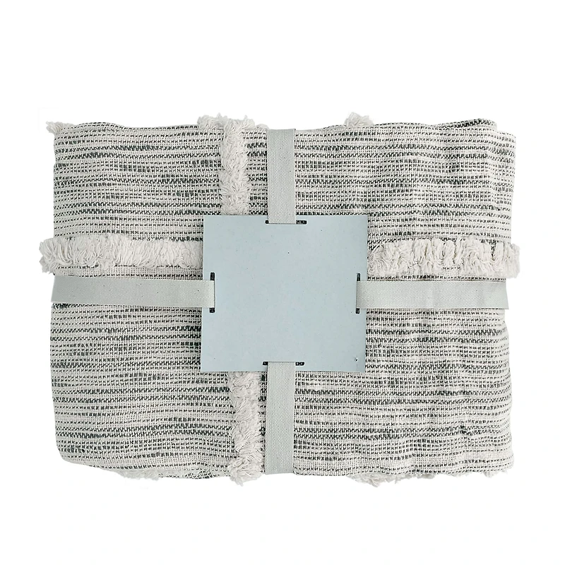 LR Home Ezra Stripe Washable Throw
