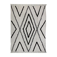 LR Home Logan Diamond Washable Throw